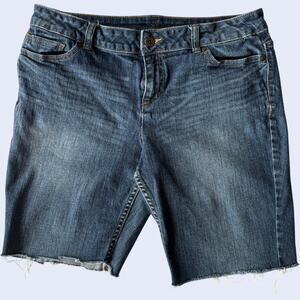Simply Vera Vera Wang Womens Denim Shorts Medium Blue Wash Raw Hem